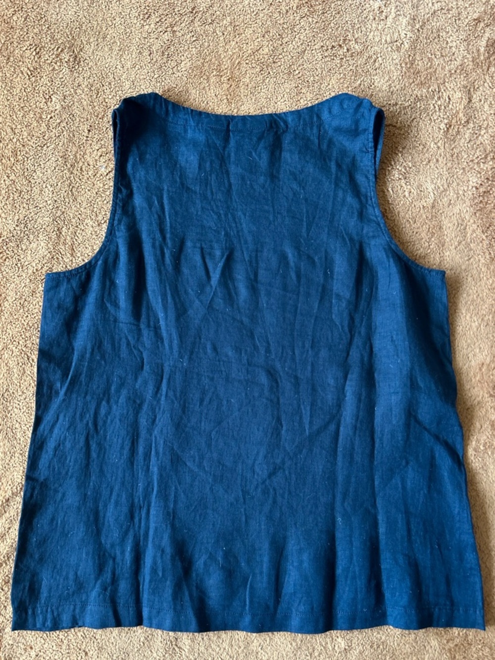 Rachel Rachel Roy Women's Sleeveless 100% Black Linen Top - Picture 3 of 3
